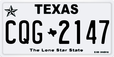 TX license plate CQG2147