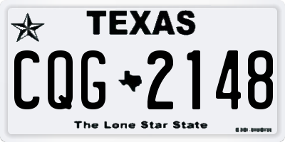 TX license plate CQG2148
