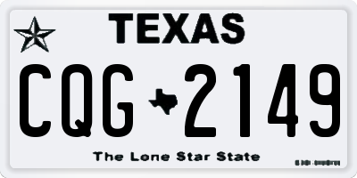 TX license plate CQG2149