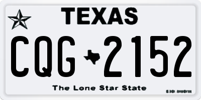 TX license plate CQG2152