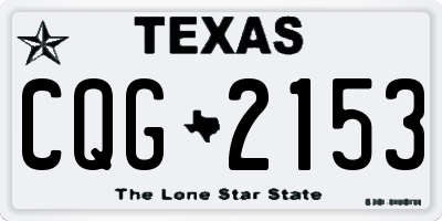 TX license plate CQG2153