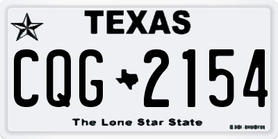 TX license plate CQG2154