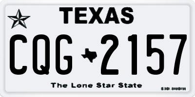 TX license plate CQG2157
