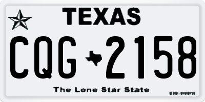 TX license plate CQG2158