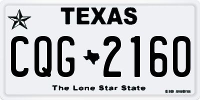 TX license plate CQG2160
