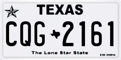 TX license plate CQG2161