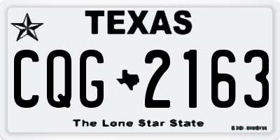 TX license plate CQG2163