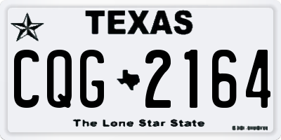 TX license plate CQG2164