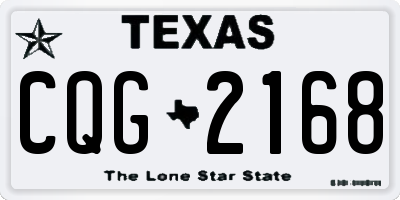 TX license plate CQG2168