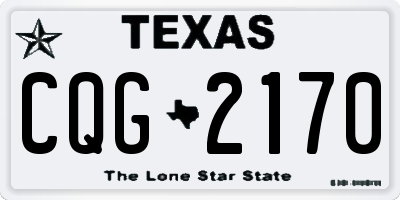 TX license plate CQG2170