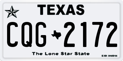 TX license plate CQG2172