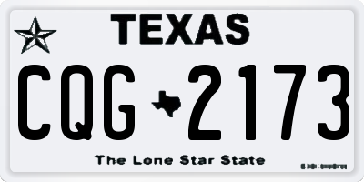TX license plate CQG2173