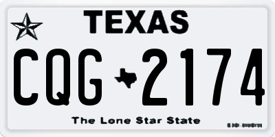 TX license plate CQG2174