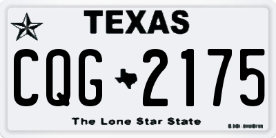 TX license plate CQG2175
