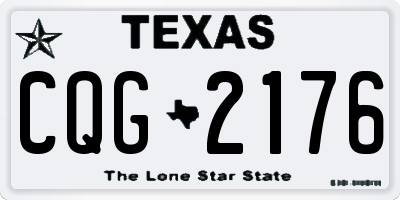 TX license plate CQG2176
