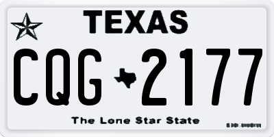 TX license plate CQG2177