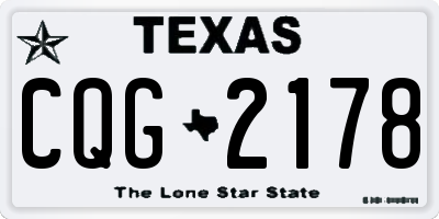 TX license plate CQG2178