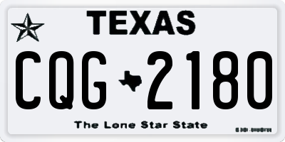 TX license plate CQG2180