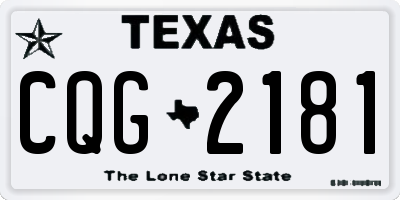 TX license plate CQG2181