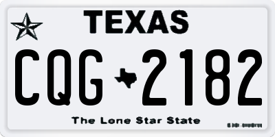 TX license plate CQG2182