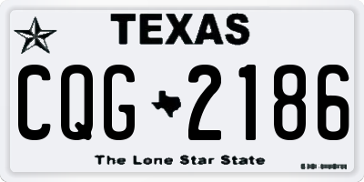TX license plate CQG2186