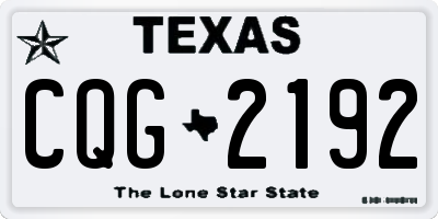 TX license plate CQG2192