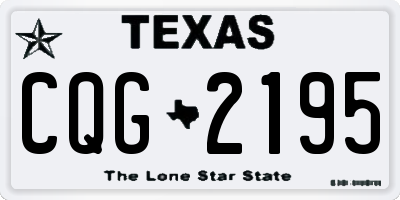 TX license plate CQG2195