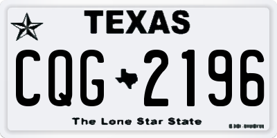 TX license plate CQG2196