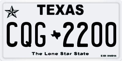 TX license plate CQG2200