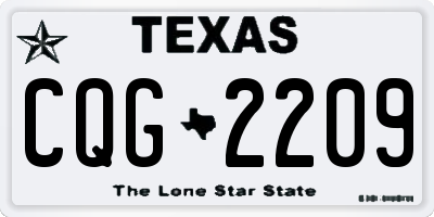 TX license plate CQG2209