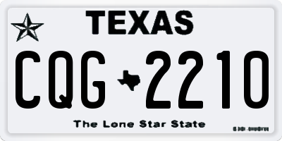 TX license plate CQG2210