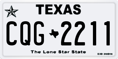 TX license plate CQG2211
