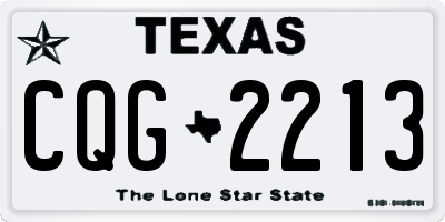 TX license plate CQG2213
