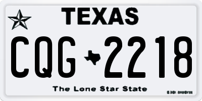 TX license plate CQG2218