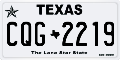TX license plate CQG2219