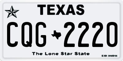 TX license plate CQG2220