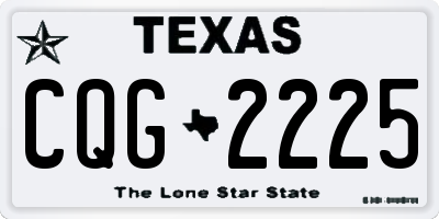 TX license plate CQG2225
