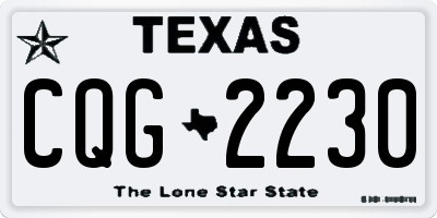 TX license plate CQG2230