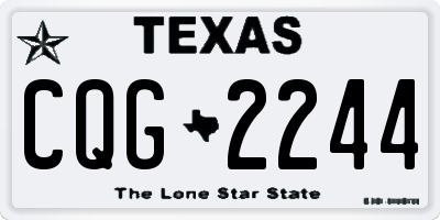 TX license plate CQG2244