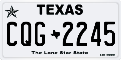 TX license plate CQG2245