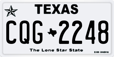 TX license plate CQG2248