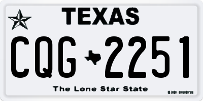 TX license plate CQG2251