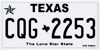 TX license plate CQG2253