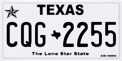 TX license plate CQG2255