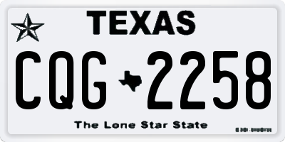 TX license plate CQG2258