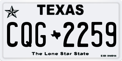 TX license plate CQG2259