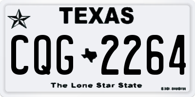 TX license plate CQG2264