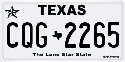 TX license plate CQG2265
