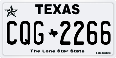 TX license plate CQG2266