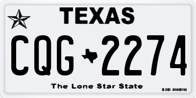 TX license plate CQG2274